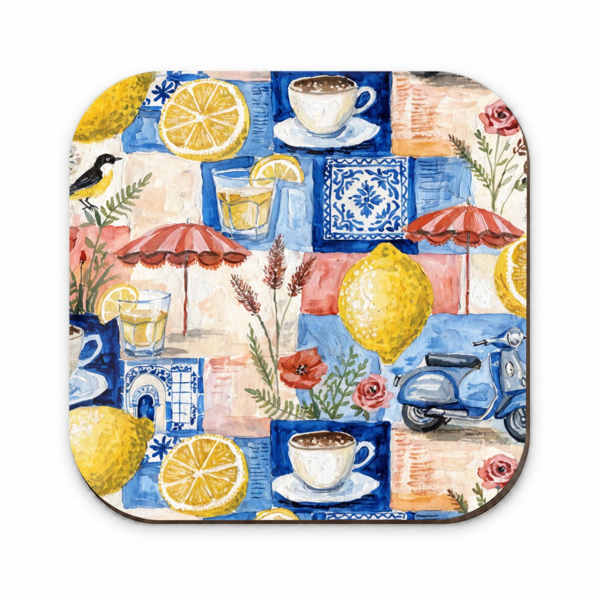 Italian Mediterranean Summer Lemons Fridge Magnet
