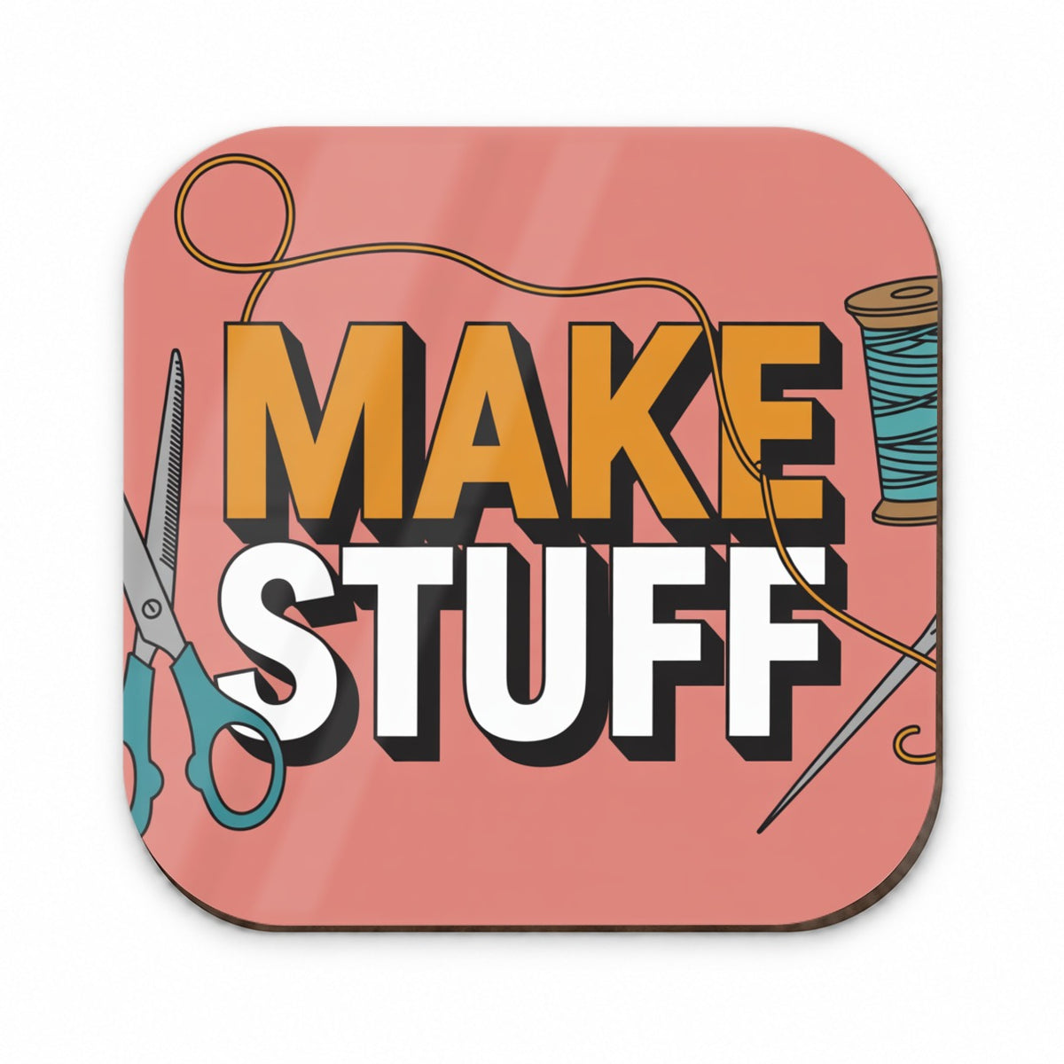 Make Stuff Scissors Thread Sewing Crafter Fridge Magnet