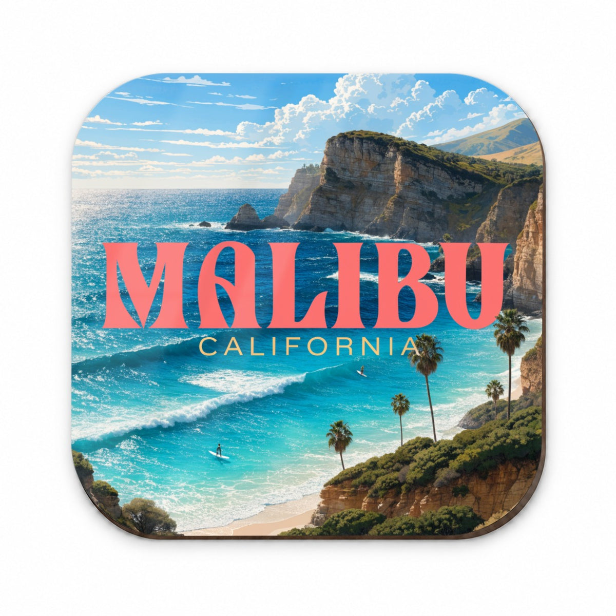 Malibu California Travel Fridge Magnet