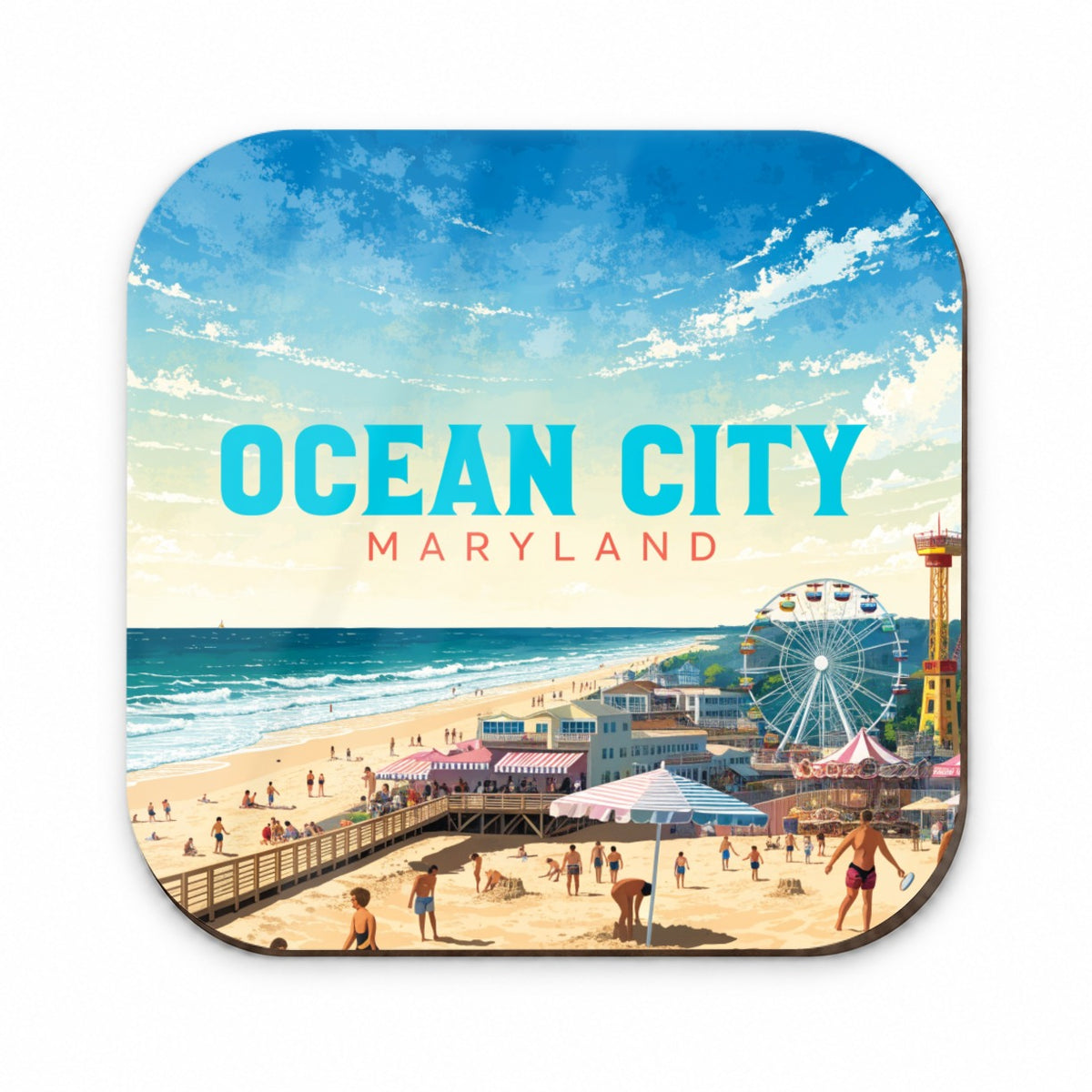 Ocean City Maryland Travel Fridge Magnet
