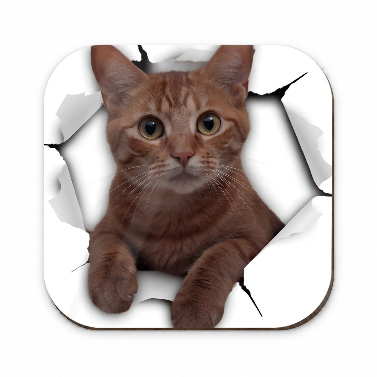 Orange Cat Breakout Fridge Magnet