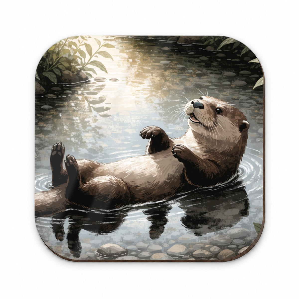 Playful River Otter Fridge Magnet