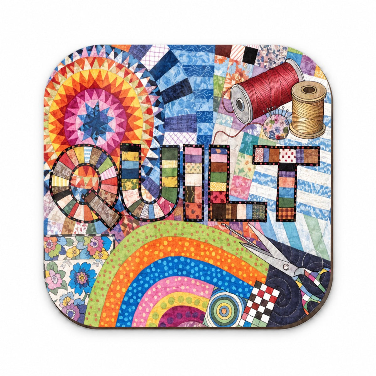 Quilt Quilting Quilter Sewing Colorful Fridge Magnet