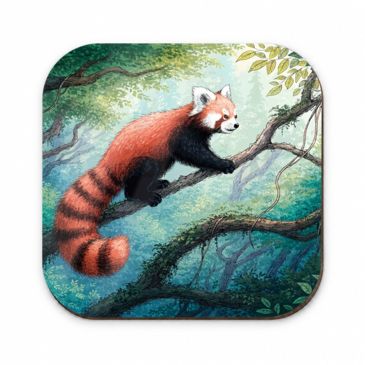 Red Panda Forest Fridge Magnet