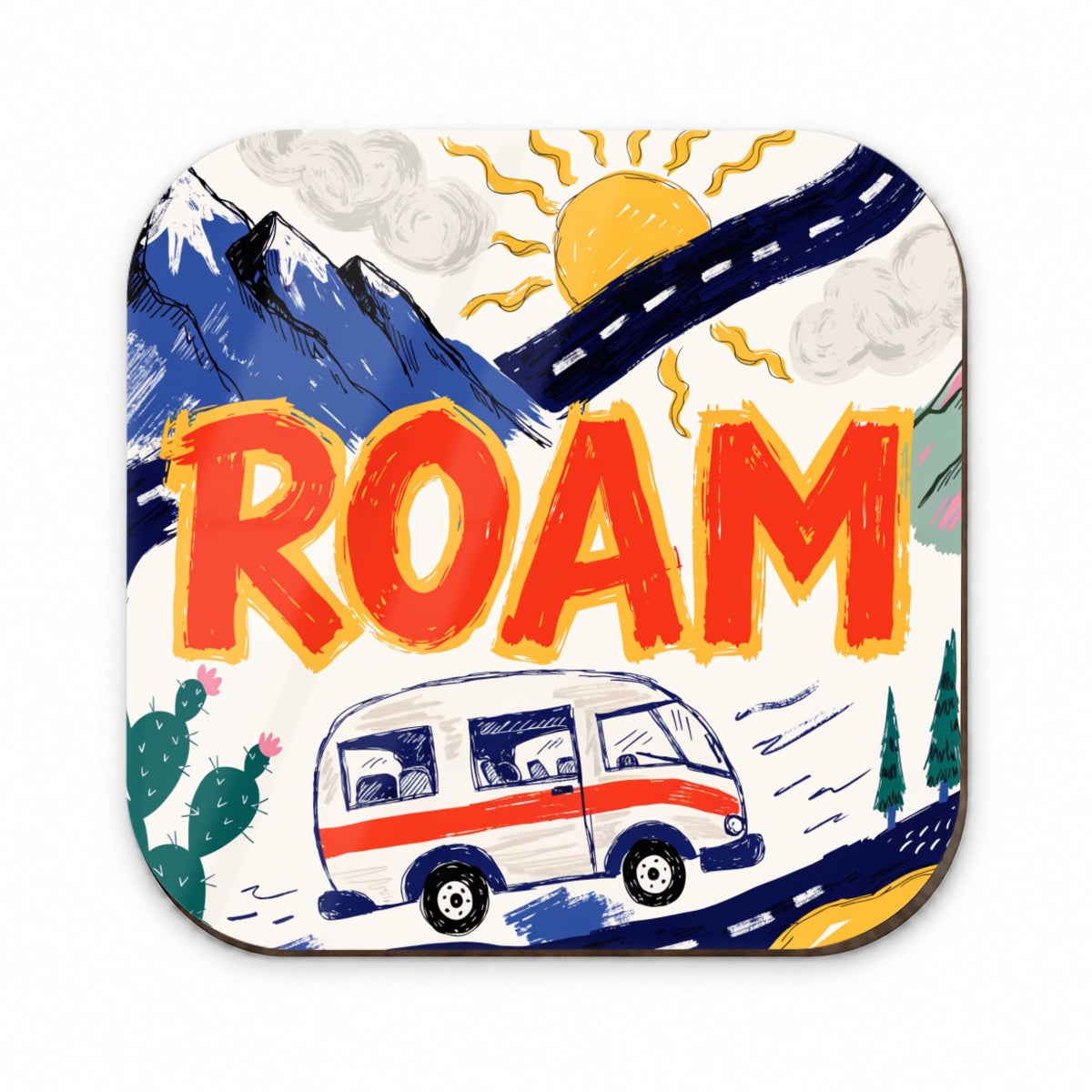 Roam Retro Camper Fridge Magnet