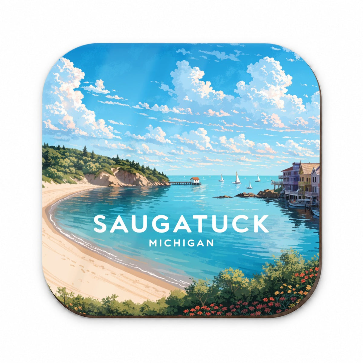 Saugatuck Michigan Travel Fridge Magnet