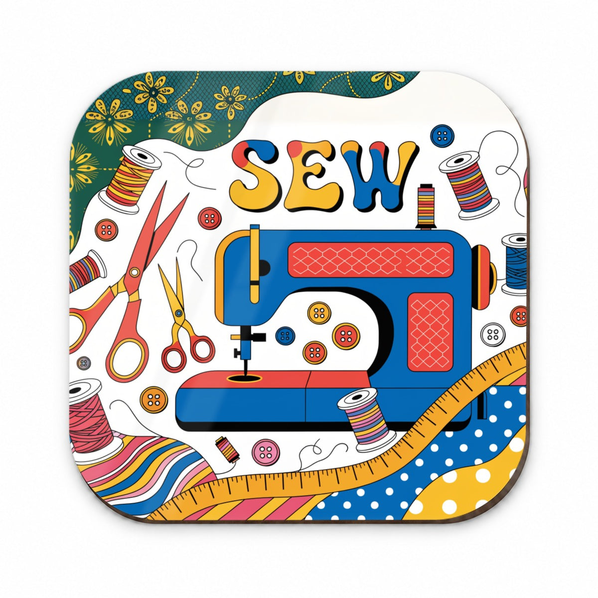 Sew Colorful Sewing Machine Fridge Magnet