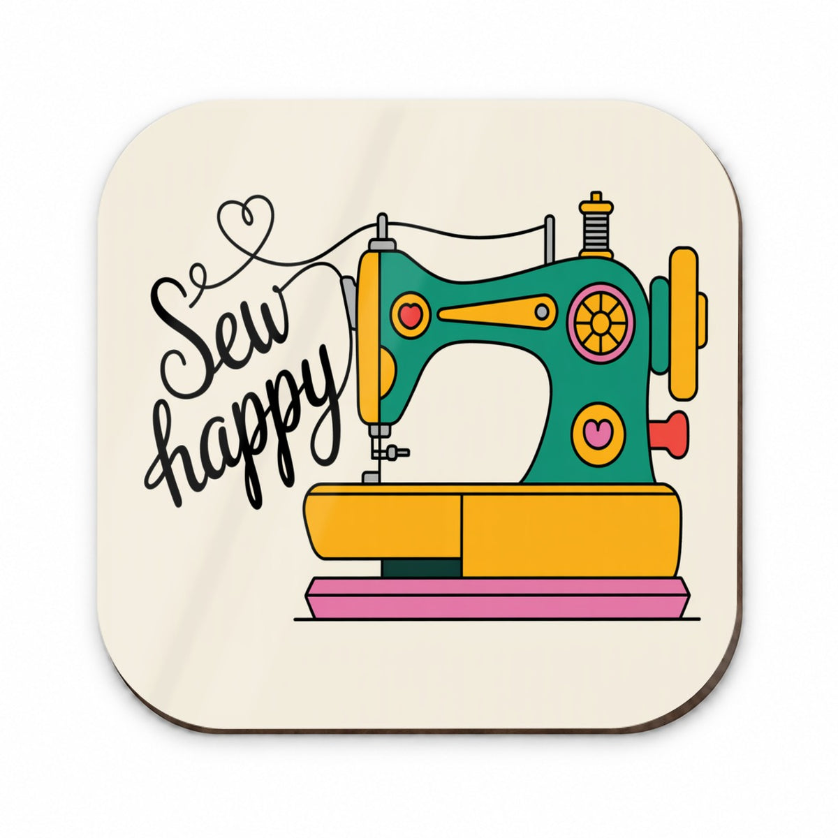 Sew Happy Sewing Machine Cute Fridge Magnet