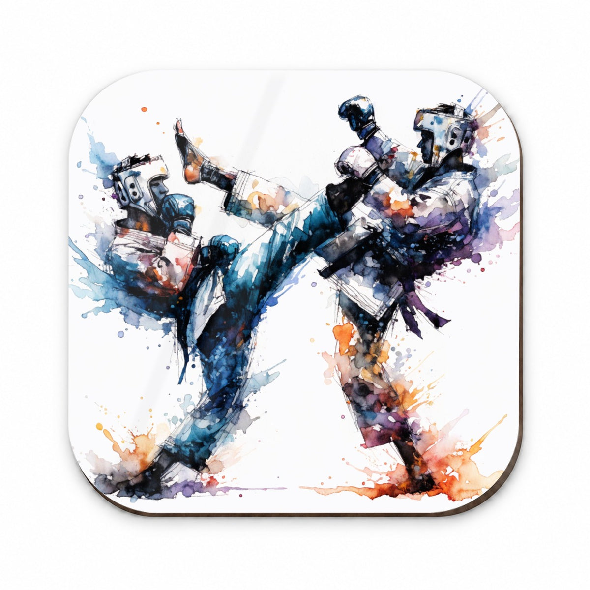 Taekwondo Karate Black Belt Sparring Fridge Magnet