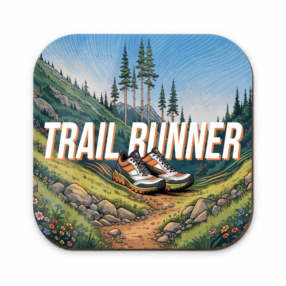 Trail Runner Running Fridge Magnet
