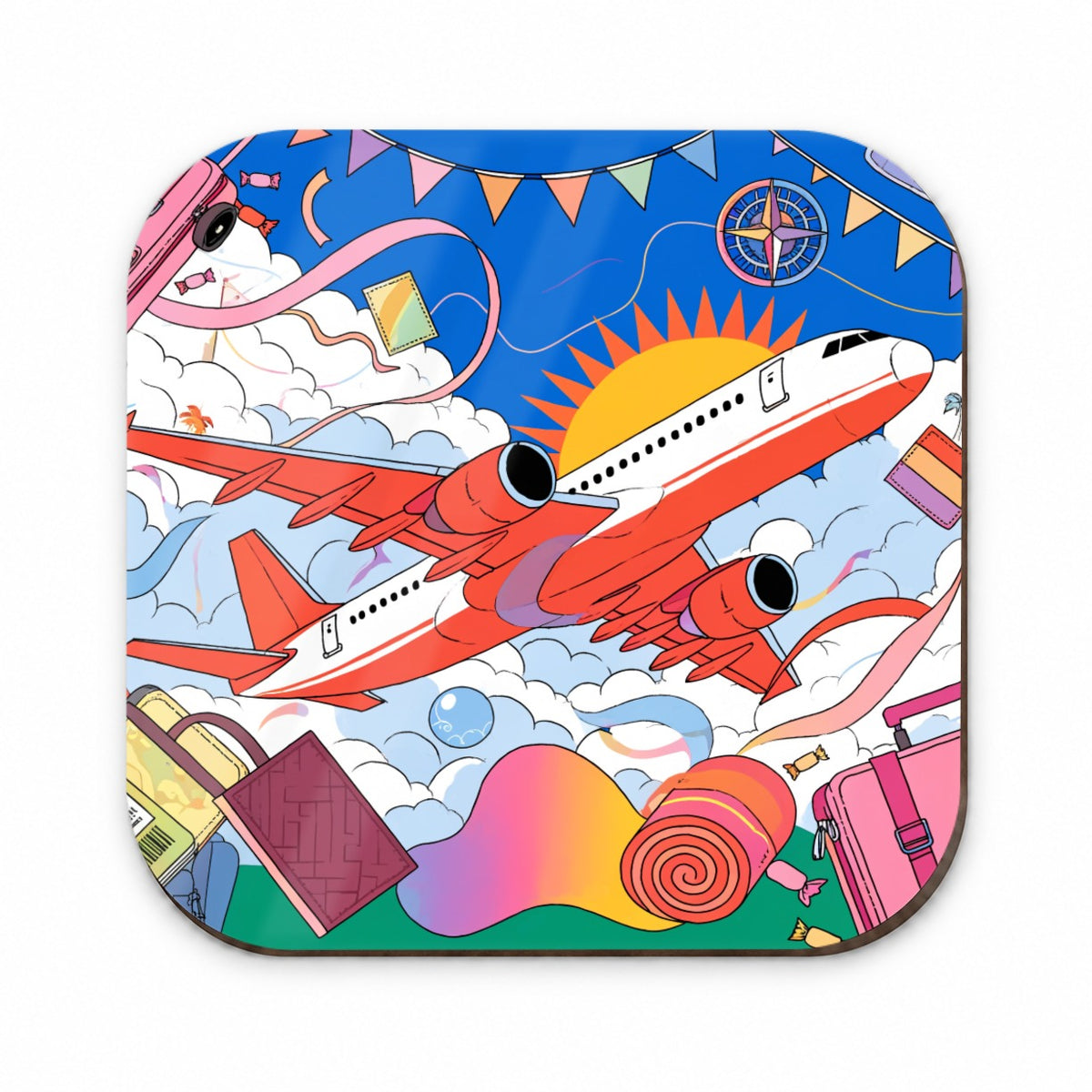 Travel Airplane Flight Attendant Pilot Fridge Magnet