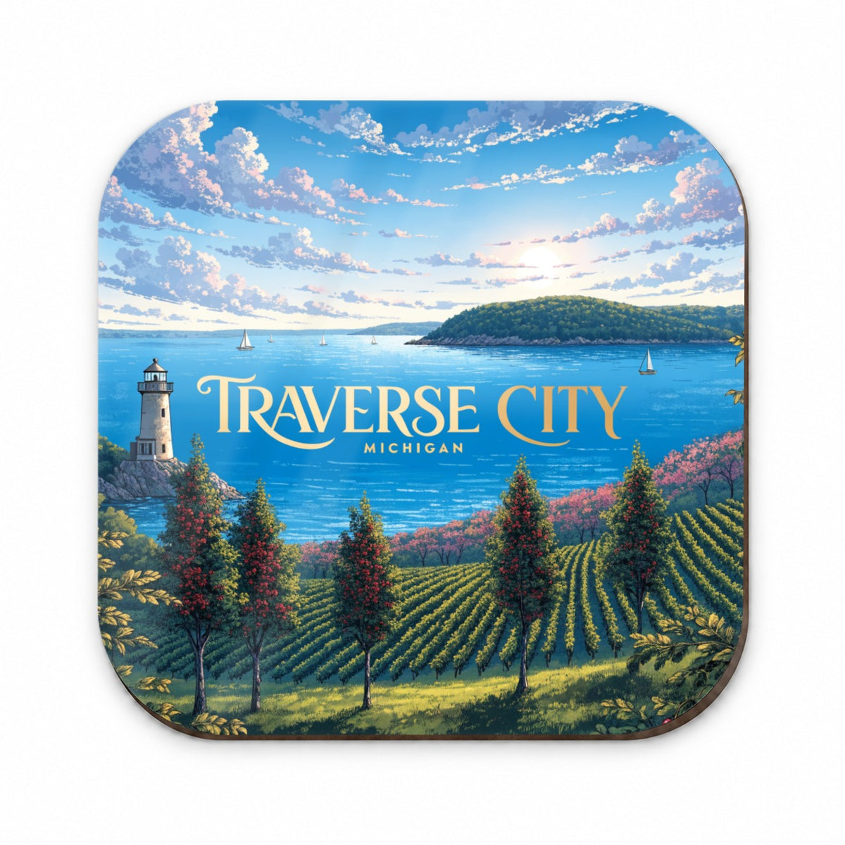 Traverse City Michigan Travel Fridge Magnet