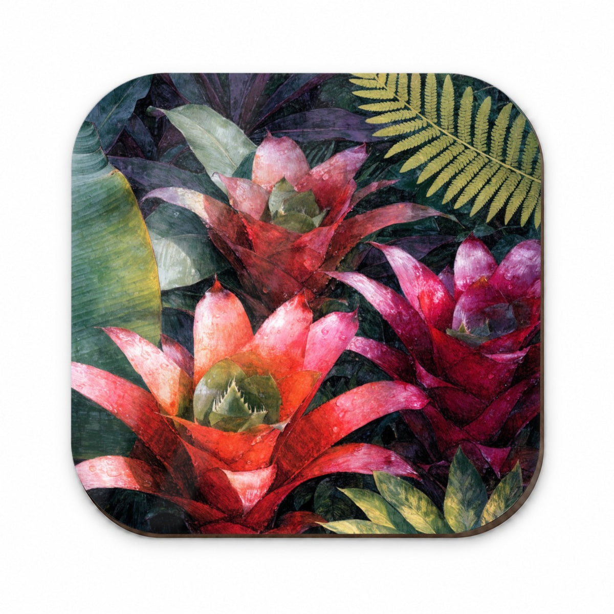 Tropical Bromeliad Garden Fridge Magnet