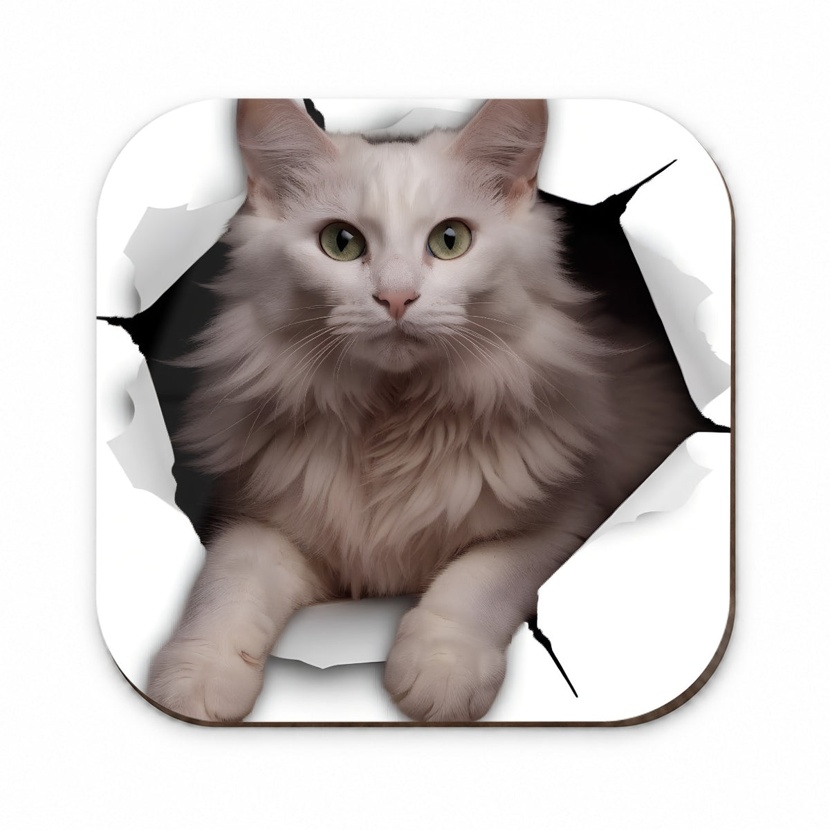Turkish Angora Cat Breakout Fridge Magnet