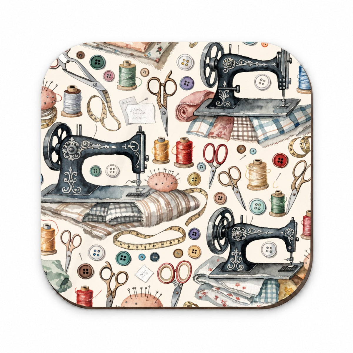 Vintage Sewing Machines Notions Fridge Magnet