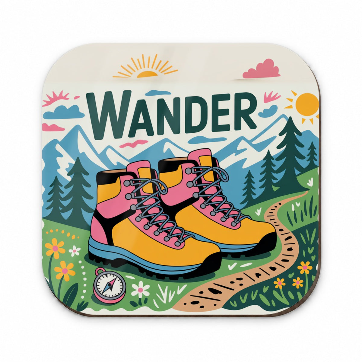 Wander Hiking Boots Hiker Fridge Magnet
