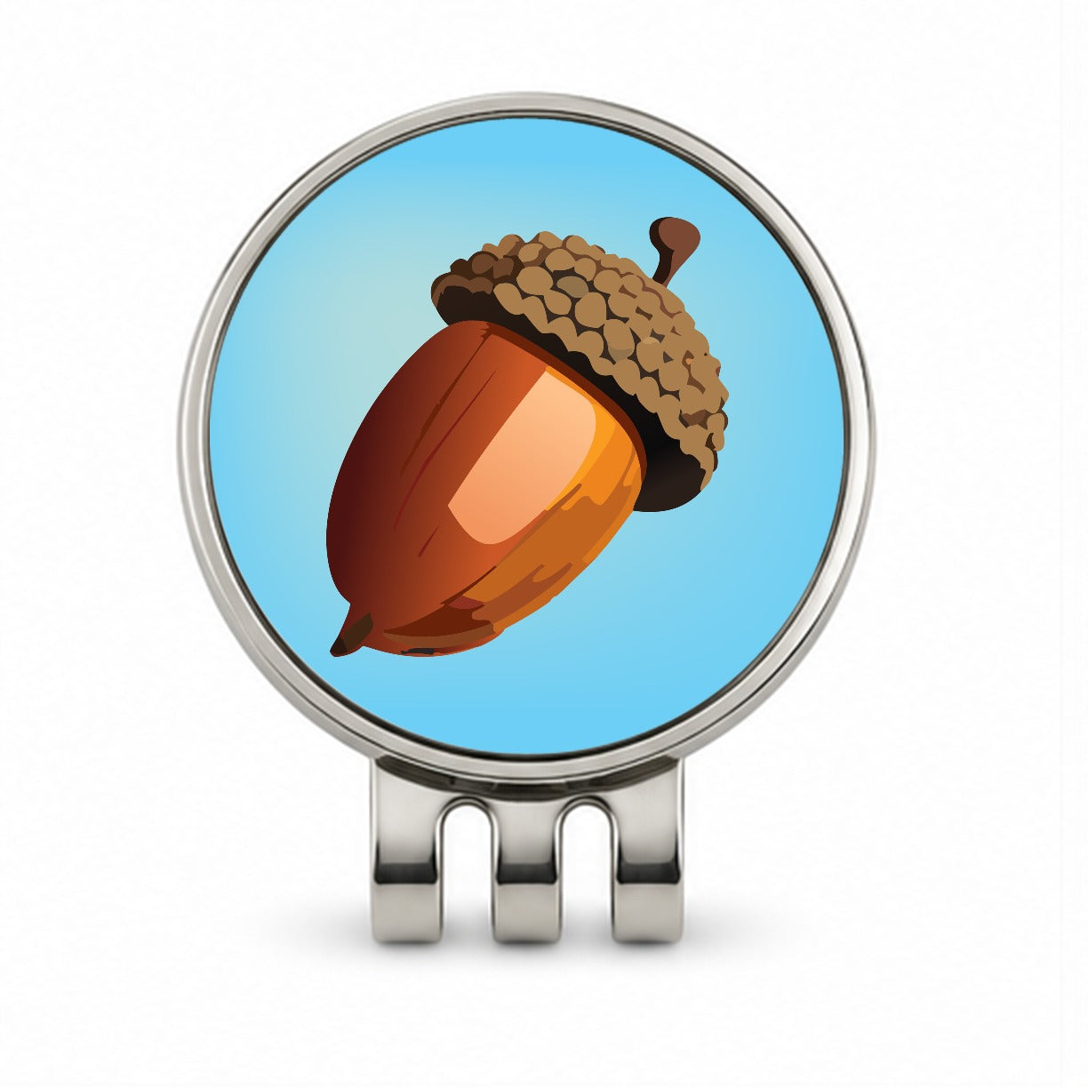 Acorn Nature Golf Hat Clip with Ball Marker