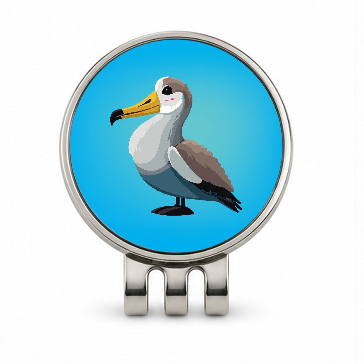 Albatross Bird Golf Hat Clip with Ball Marker