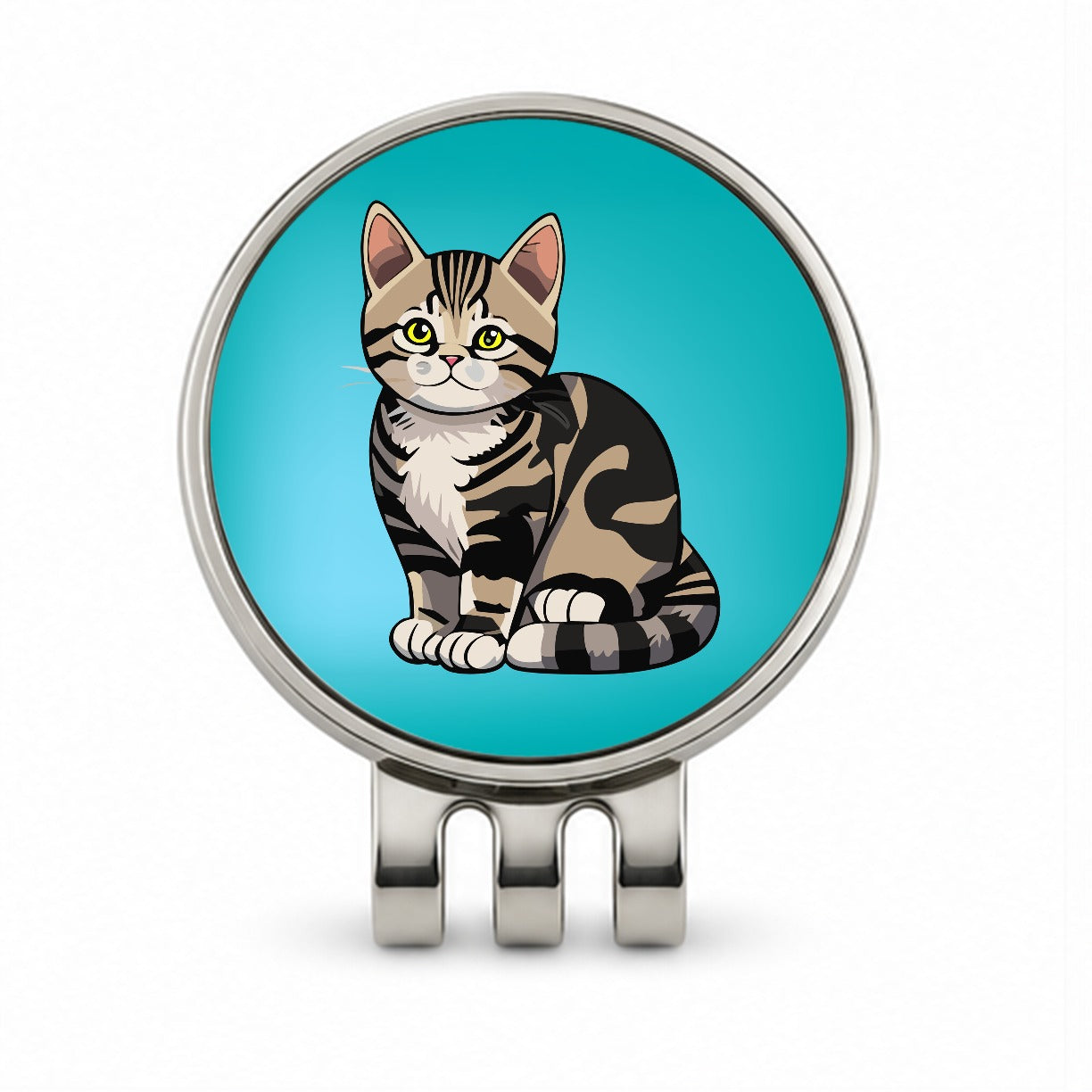 American Shorthair Cute Cat Golf Hat Clip with Ball Marker