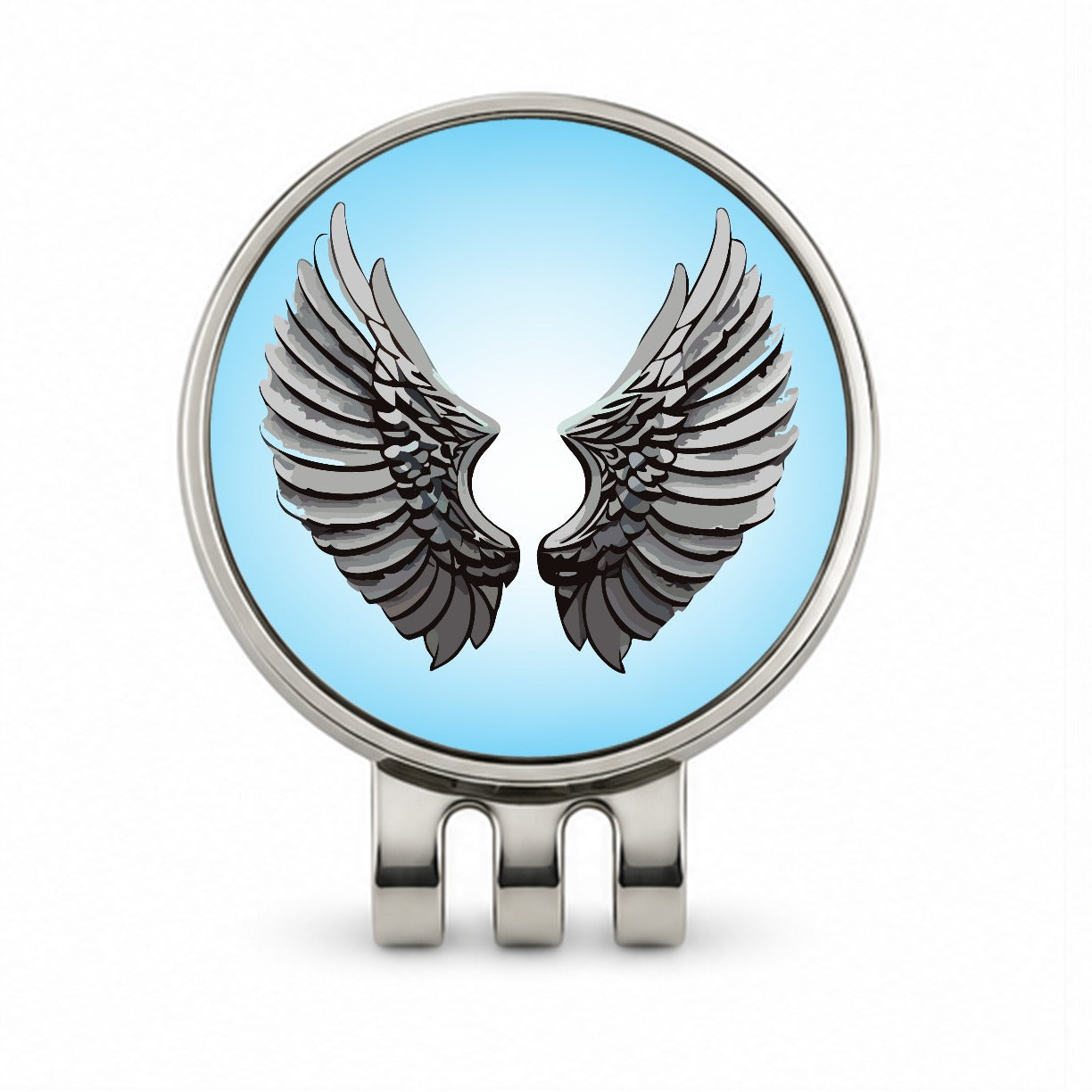 Angel Wings Pair Golf Hat Clip with Ball Marker