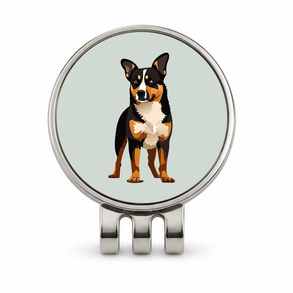 Australian Cattle Dog Standing Golf Hat Clip with Ball Marker