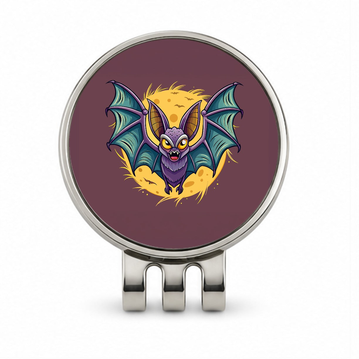 Bat Flying Halloween Spooky Golf Hat Clip with Ball Marker