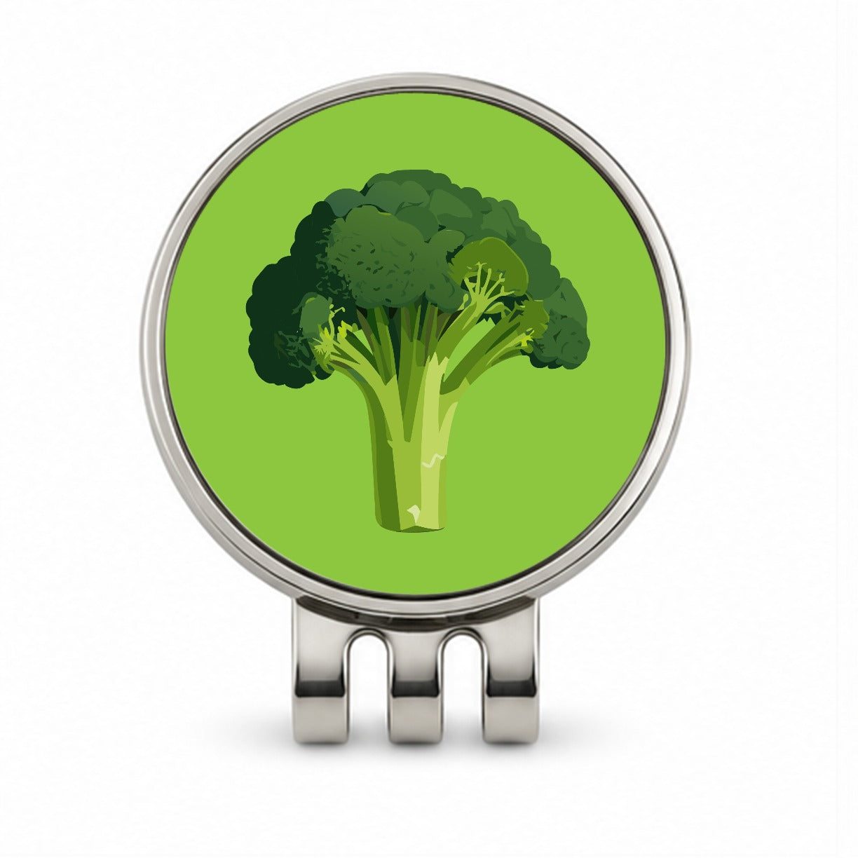Broccoli Vegetable Vegan Vegetarian Golf Hat Clip with Ball Marker
