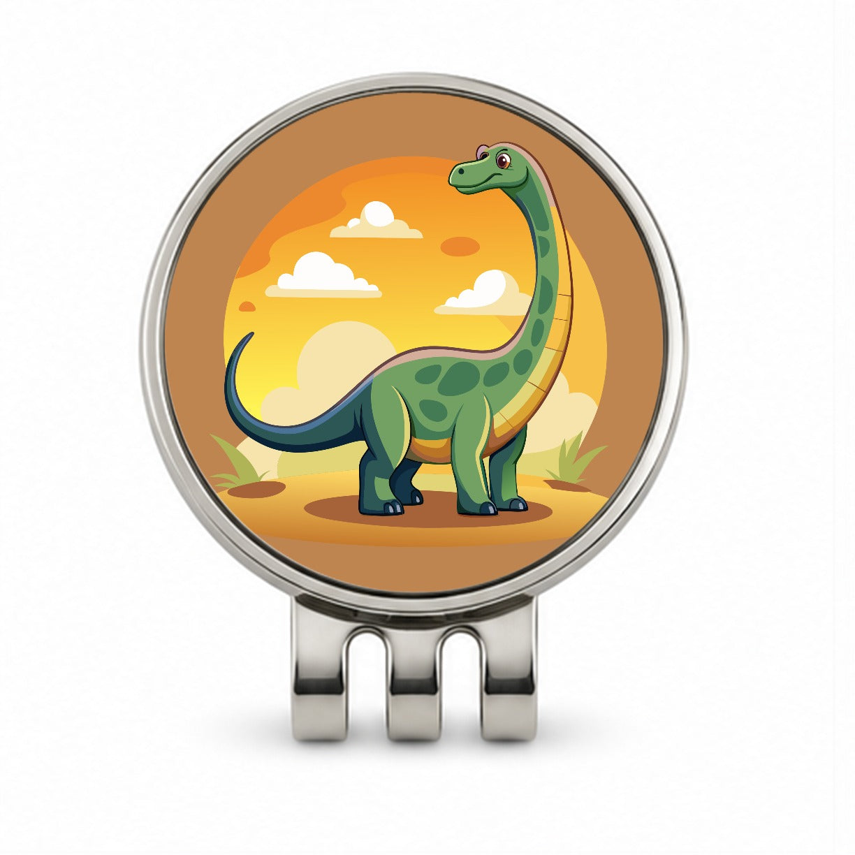 Brontosaurus Golf Hat Clip with Ball Marker