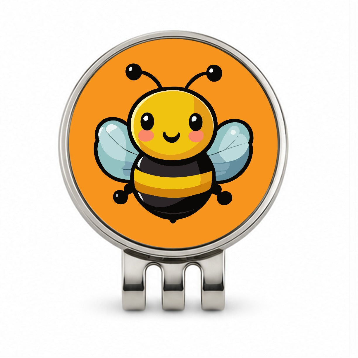 Bumble Bee Happy Golf Hat Clip with Ball Marker