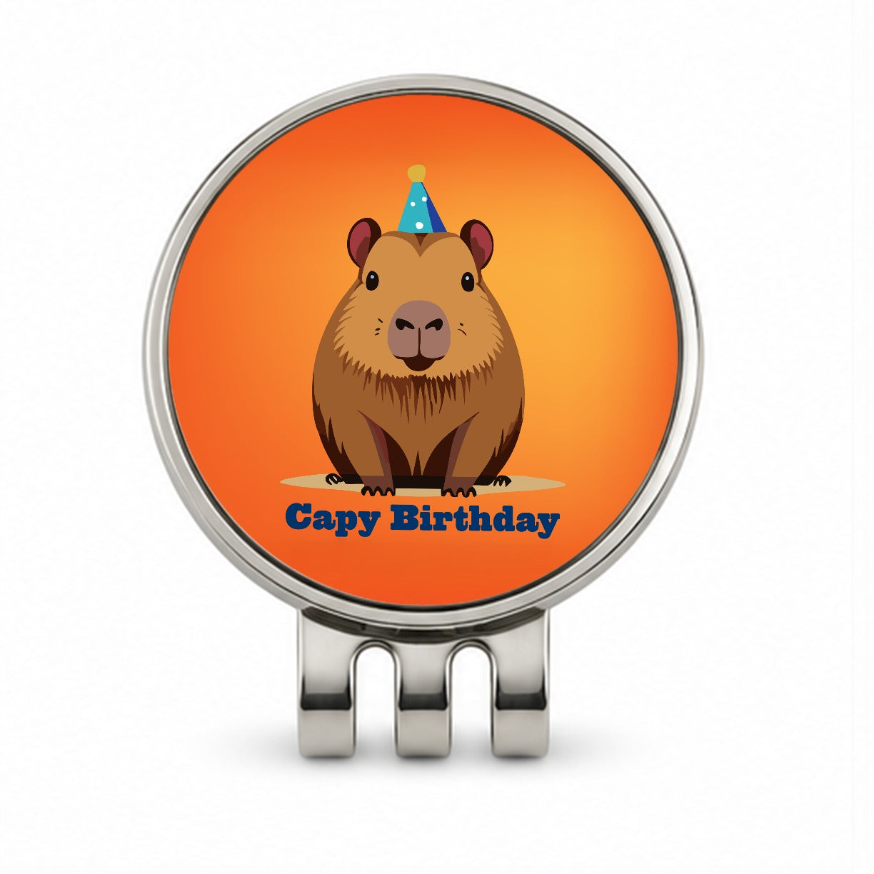 Capybara Happy Capy Birthday Funny Golf Hat Clip with Ball Marker