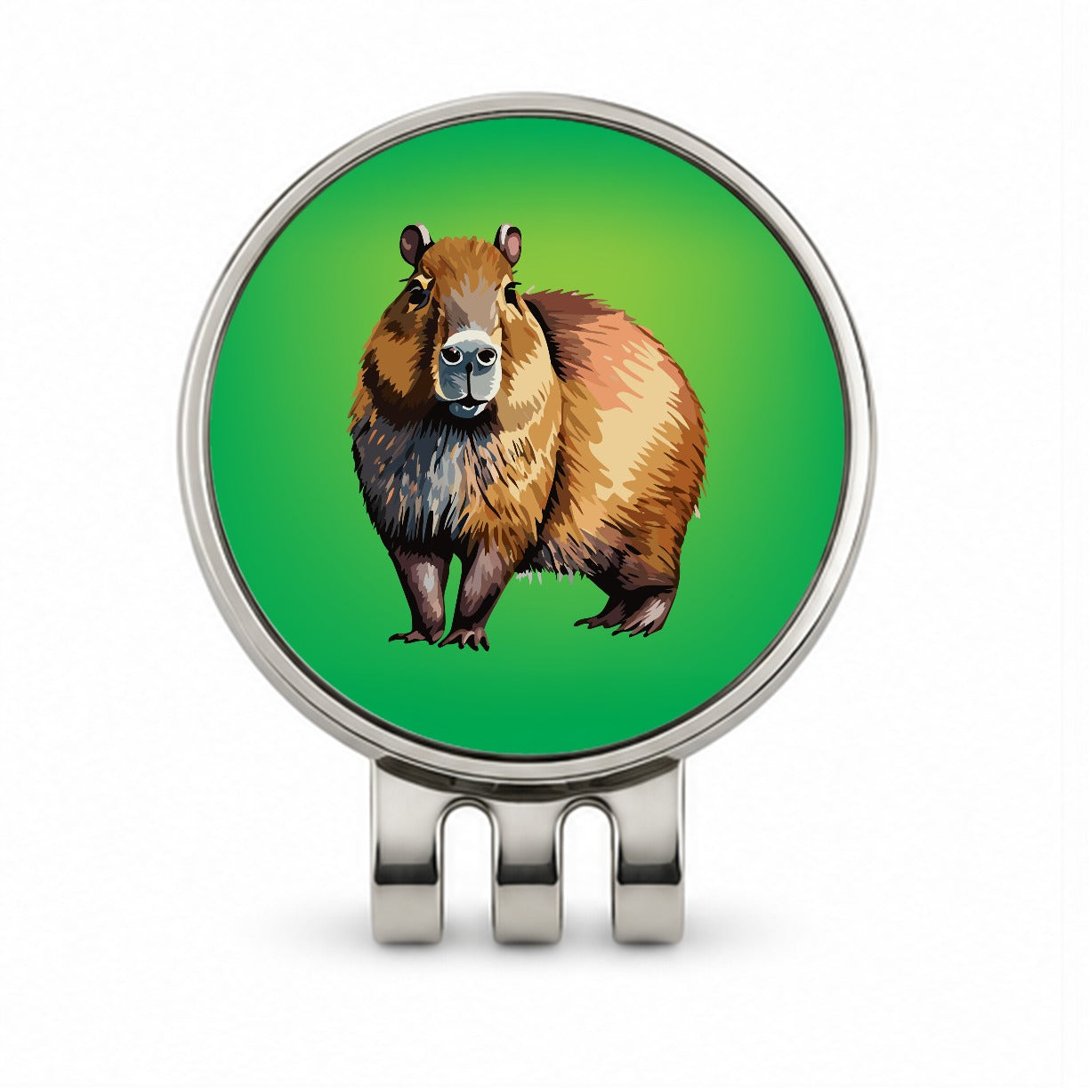 Capybara Standing Golf Hat Clip with Ball Marker