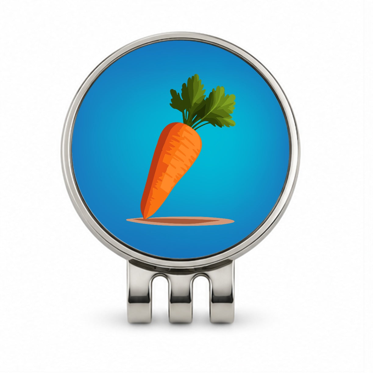 Carrot Cute Vegetable Vegetarian Vegan Golf Hat Clip with Ball Marker