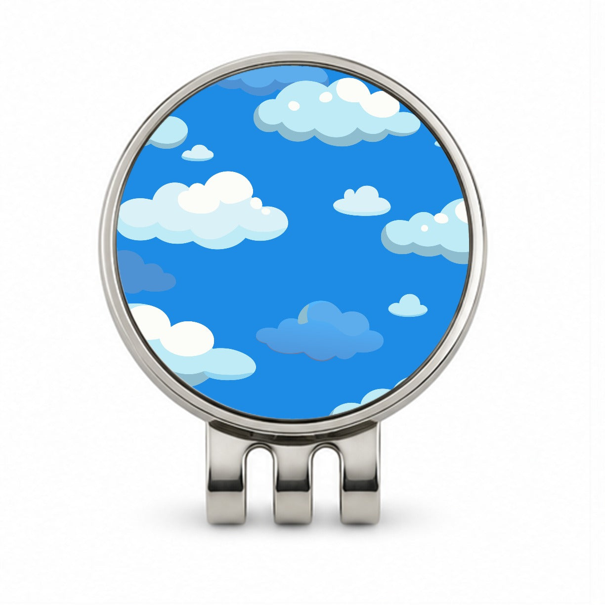 Clouds in the Sky Golf Hat Clip with Ball Marker