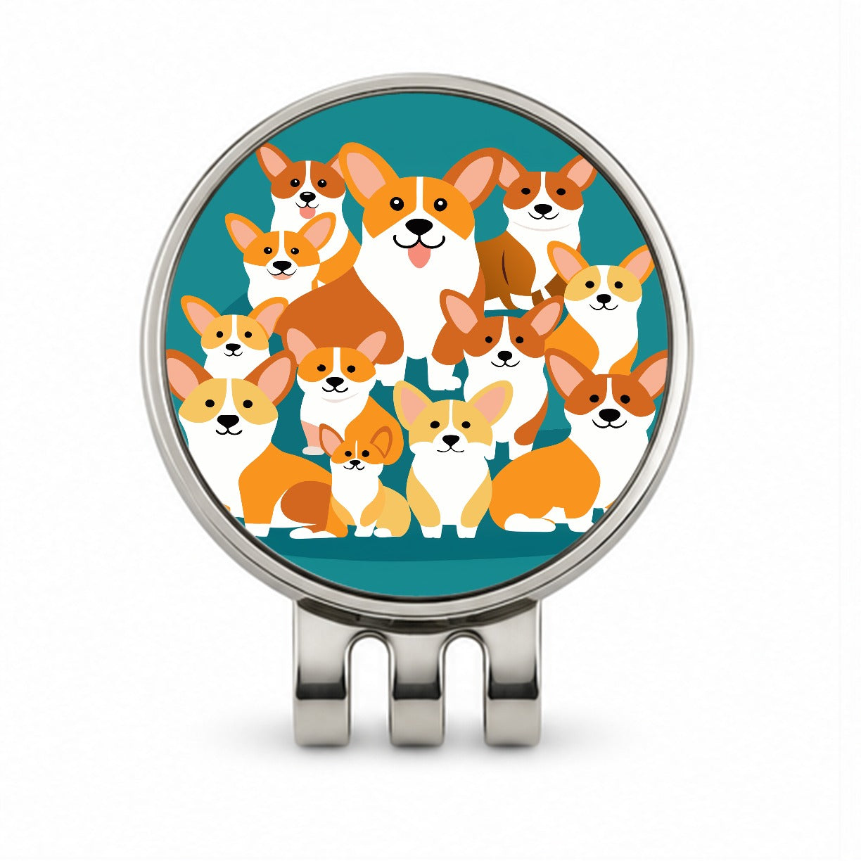 Corgis Dogs Oodles Golf Hat Clip with Ball Marker