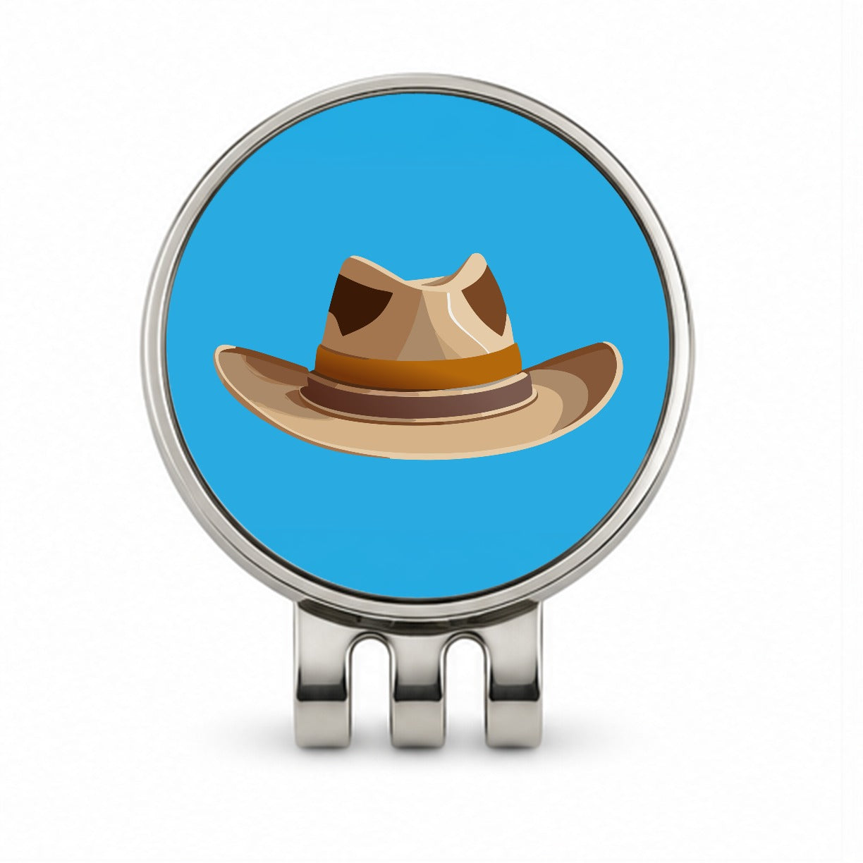 Cowgirl Hat Tan Western Country Golf Hat Clip with Ball Marker