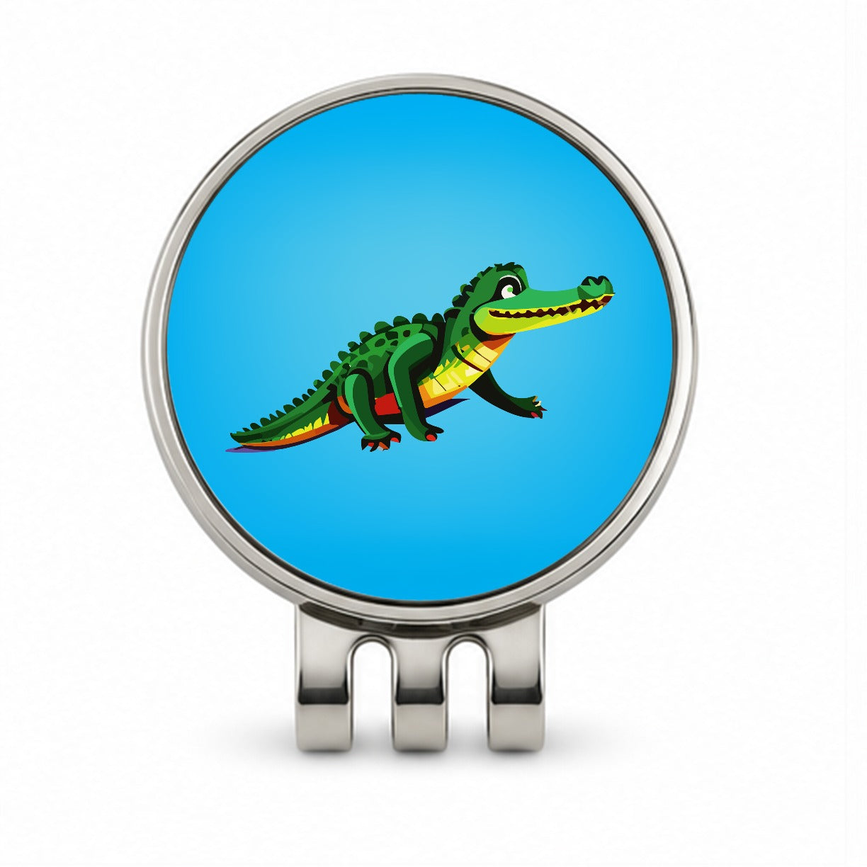 Crocodile Alligator on the Move Golf Hat Clip with Ball Marker