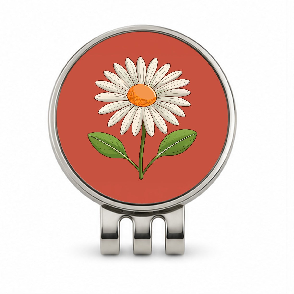 Daisy Flower Cute Golf Hat Clip with Ball Marker