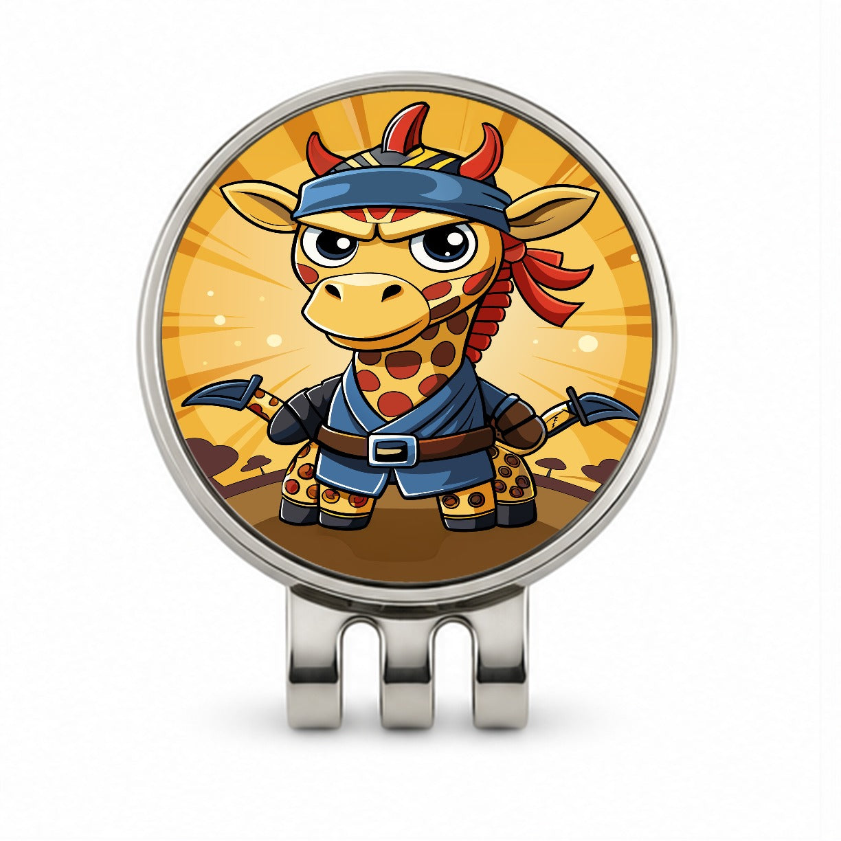 Giraffe Ninja Funny Golf Hat Clip with Ball Marker