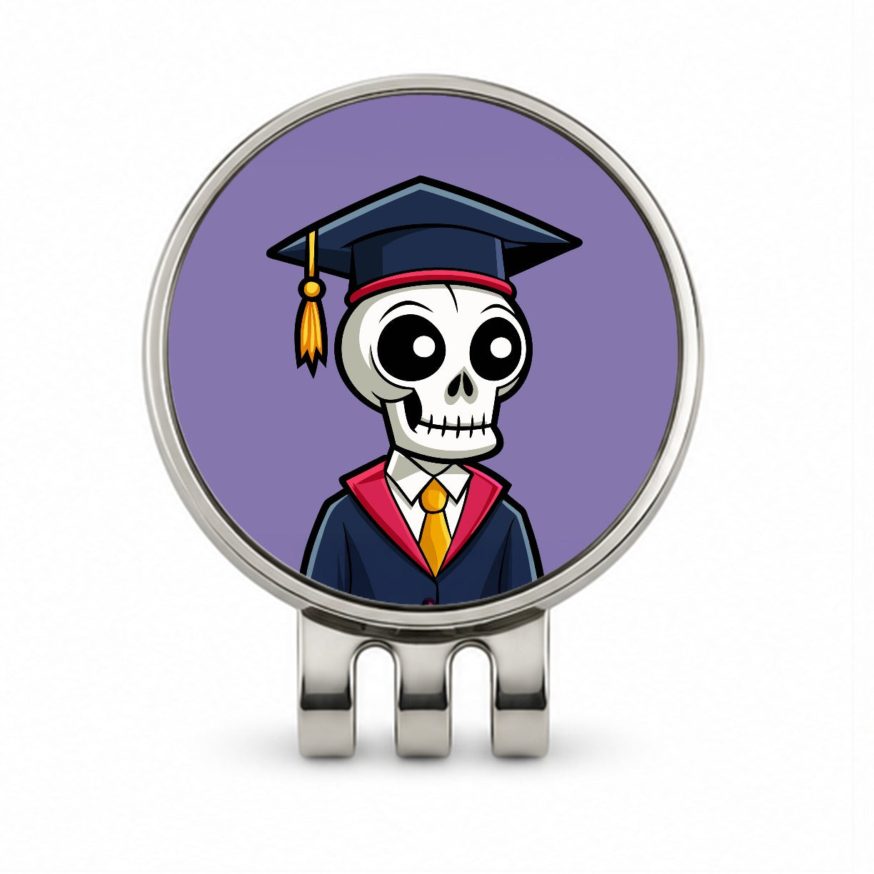 Graduate Skeleton Cute Graduation Golf Hat Clip with Ball Marker