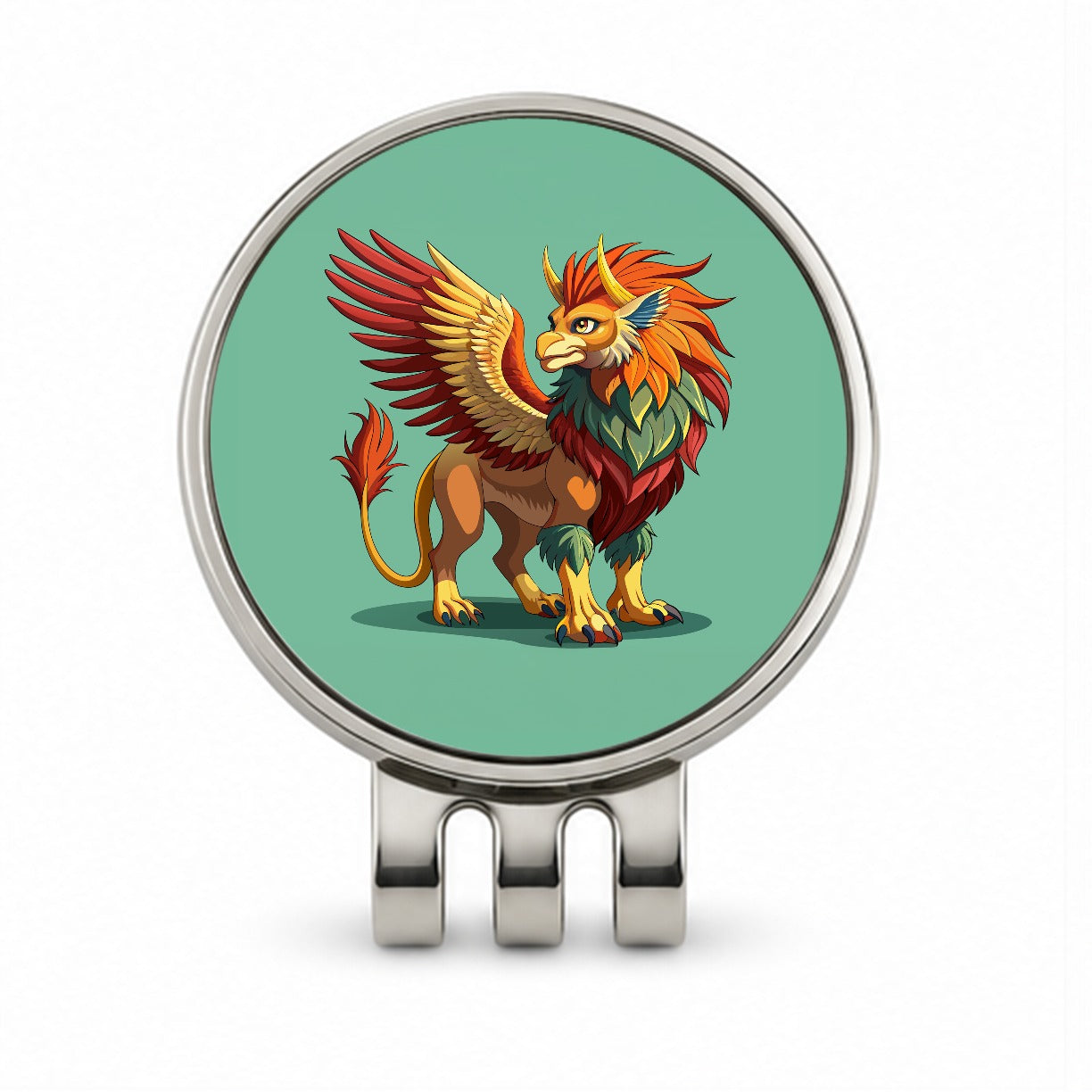 Griffin Greek Mythology Golf Hat Clip with Ball Marker