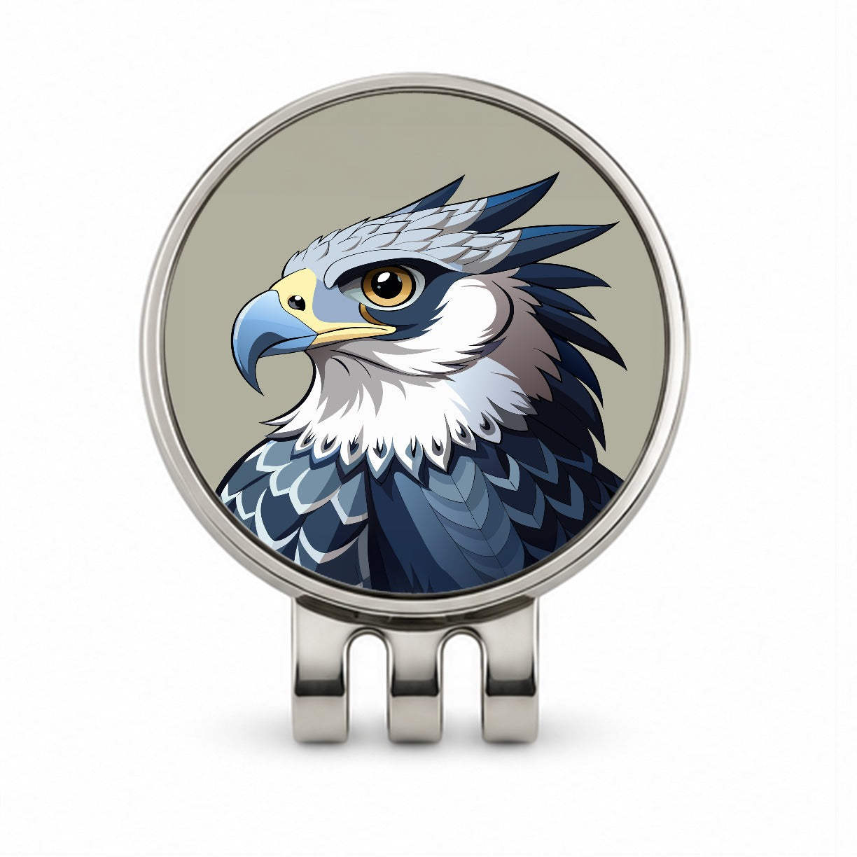 Harpy Eagle Profile Golf Hat Clip with Ball Marker