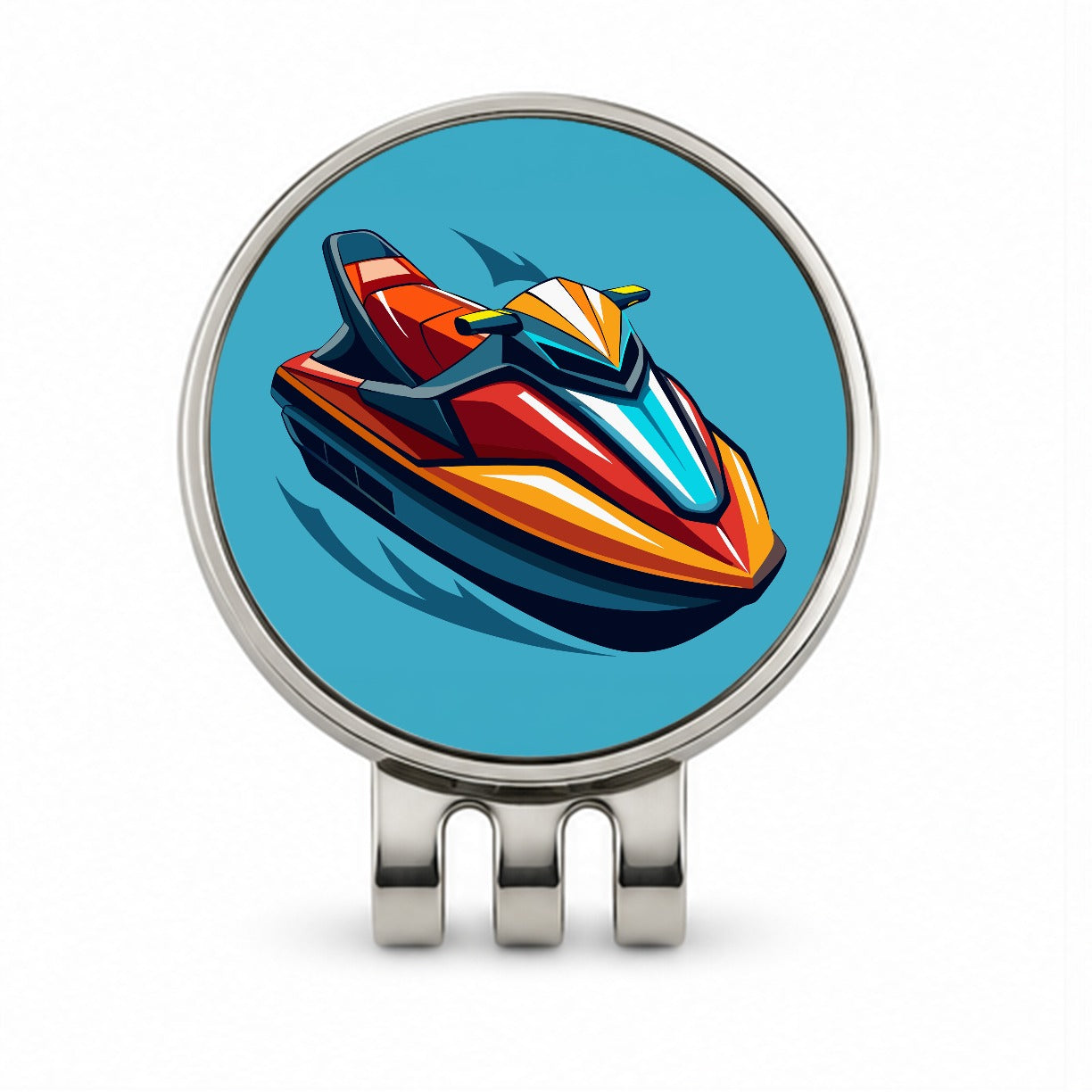 Jet Ski Water Sport Golf Hat Clip with Ball Marker