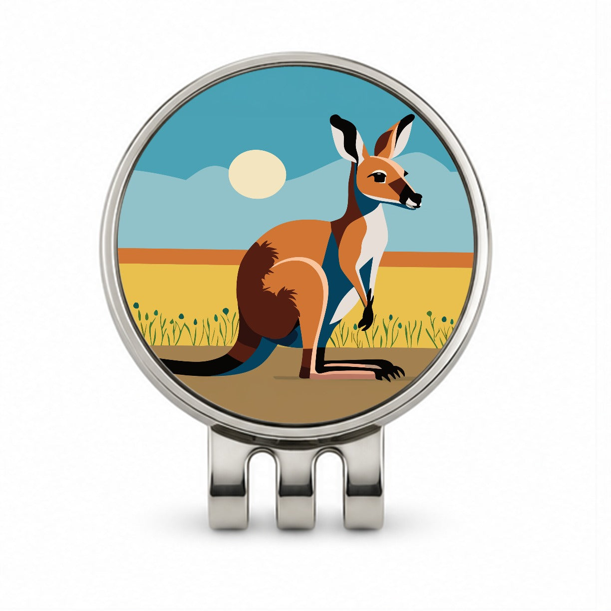 Kangaroo Australia Golf Hat Clip with Ball Marker