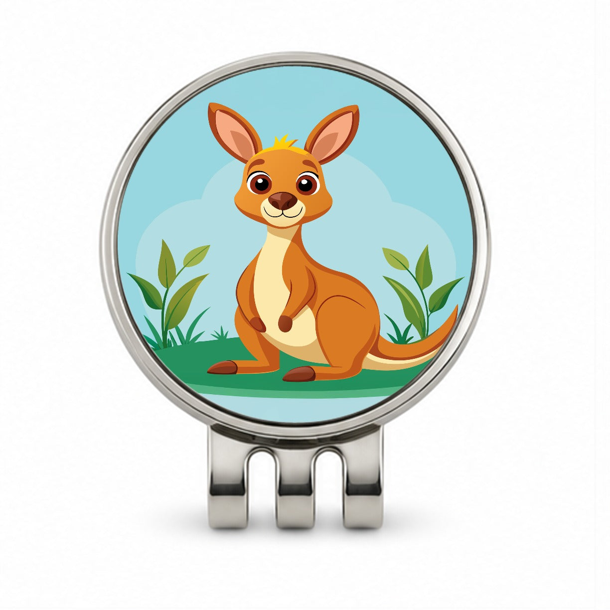 Kangaroo Cute Golf Hat Clip with Ball Marker