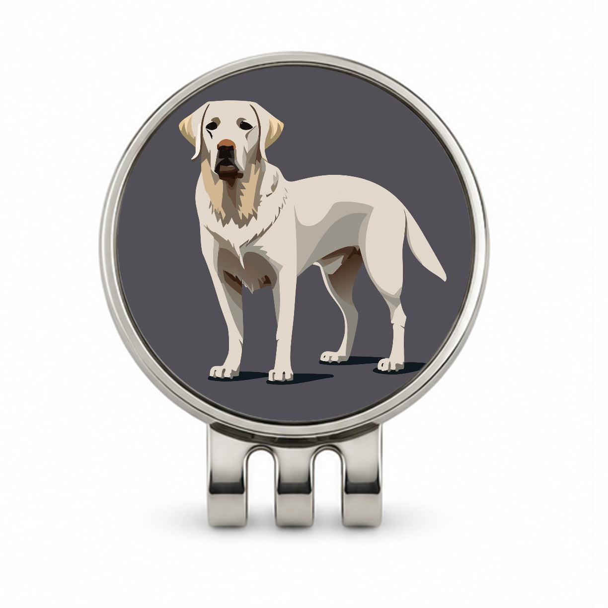 Labrador Retriever Dog Standing Golf Hat Clip with Ball Marker