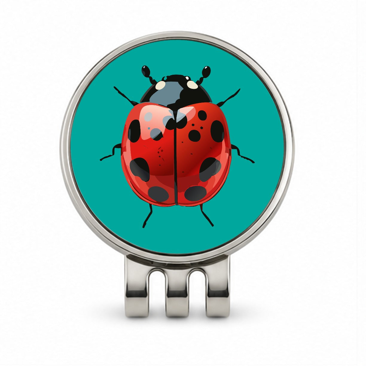 Ladybug Pretty Golf Hat Clip with Ball Marker