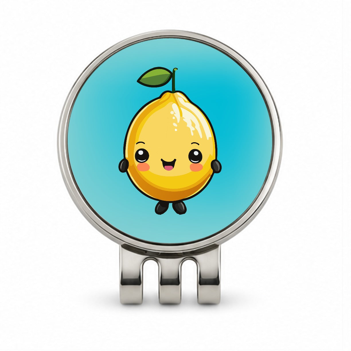 Lemon Cute Chibi Kawaii Golf Hat Clip with Ball Marker