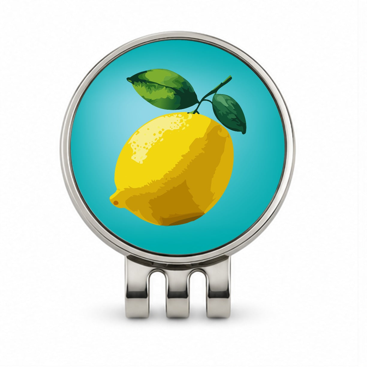 Lemon Fruit Citrus Golf Hat Clip with Ball Marker