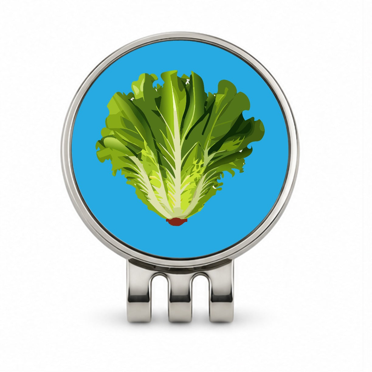 Lettuce Head Vegetable Golf Hat Clip with Ball Marker