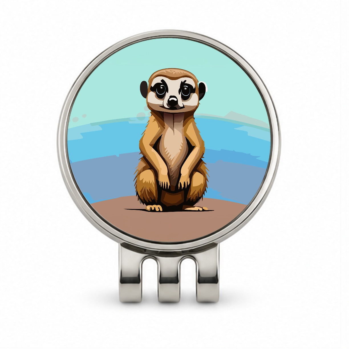 Meerkat Animal Cute Golf Hat Clip with Ball Marker